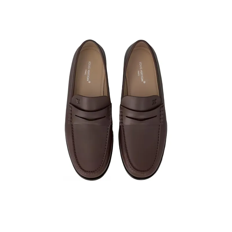 LOUIS VUITTON Loafers Men's Brown-3