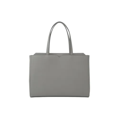 Valextra Soft Calfskin Tote Bag, Shopping Bag, Handbag Men's Concrete Gray