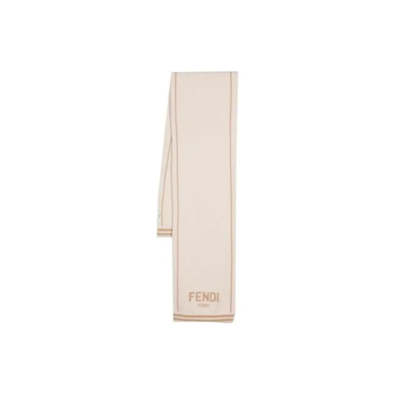 FENDI Cashmere Knit Scarves Kids' White-0