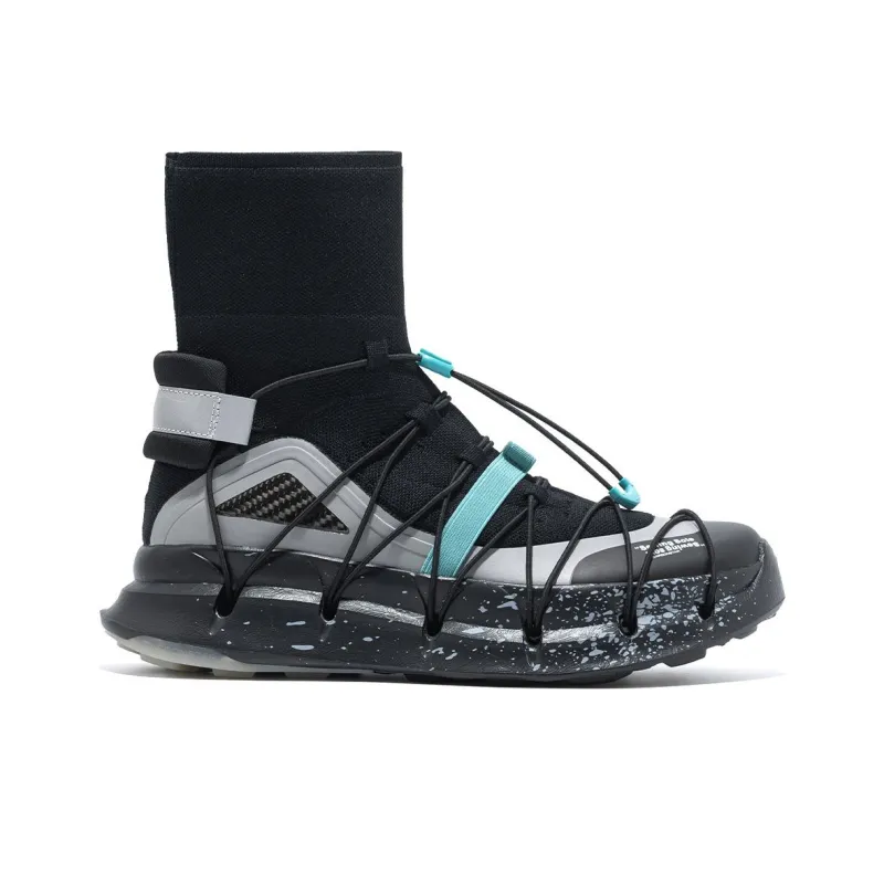 CARBONSTAR BLITE Gongfu Series Cushioned Wear Resistant Support Mid Top Casual Running Shoes Unisex Black Gray-1