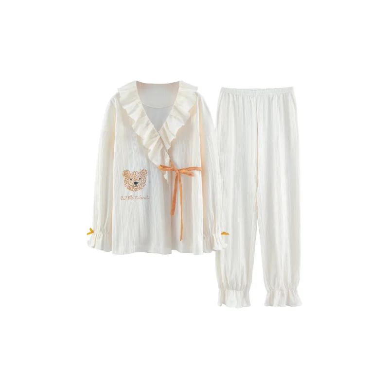The Story Of The Flower Season Pajama Set Women's White-0