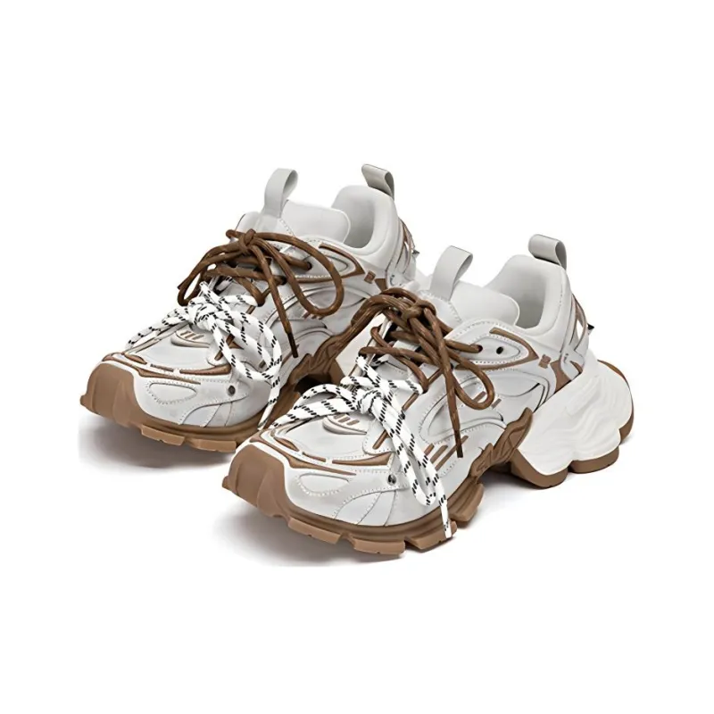SUGARSU Low Top Chunky Sneakers Women's White-2