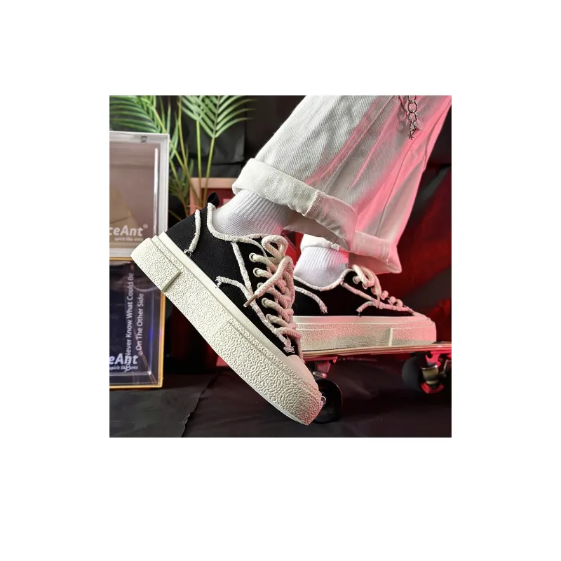 SLnU★3 Anti-Slip And Wear-Resistant Height Increasing Low-Top Canvas Shoes Unisex-22