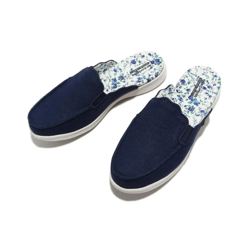 Skechers Foam Sole Stitching Wrap-toe Slippers Women's Blue-2
