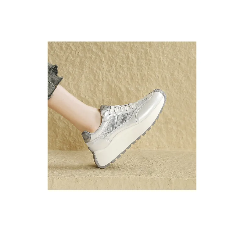 D FUSE SCANDINAVIA Cortez Shoes Cushioning, Slip Resistant, And Abrasion Resistant Low Top Chunky Sneakers Women's-2