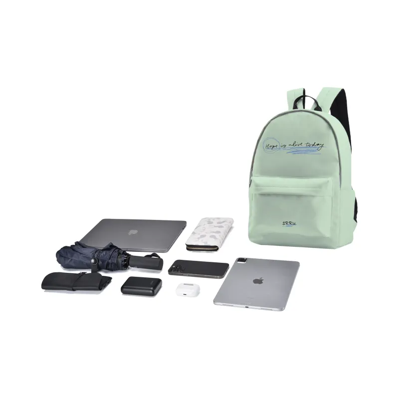 SRRW PU Students Backpack Regular Unisex Ecru-28
