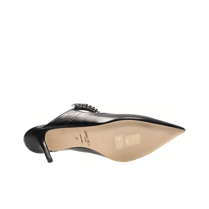 Jimmy Choo Bing 70mm Crystal-embellished Mules-5