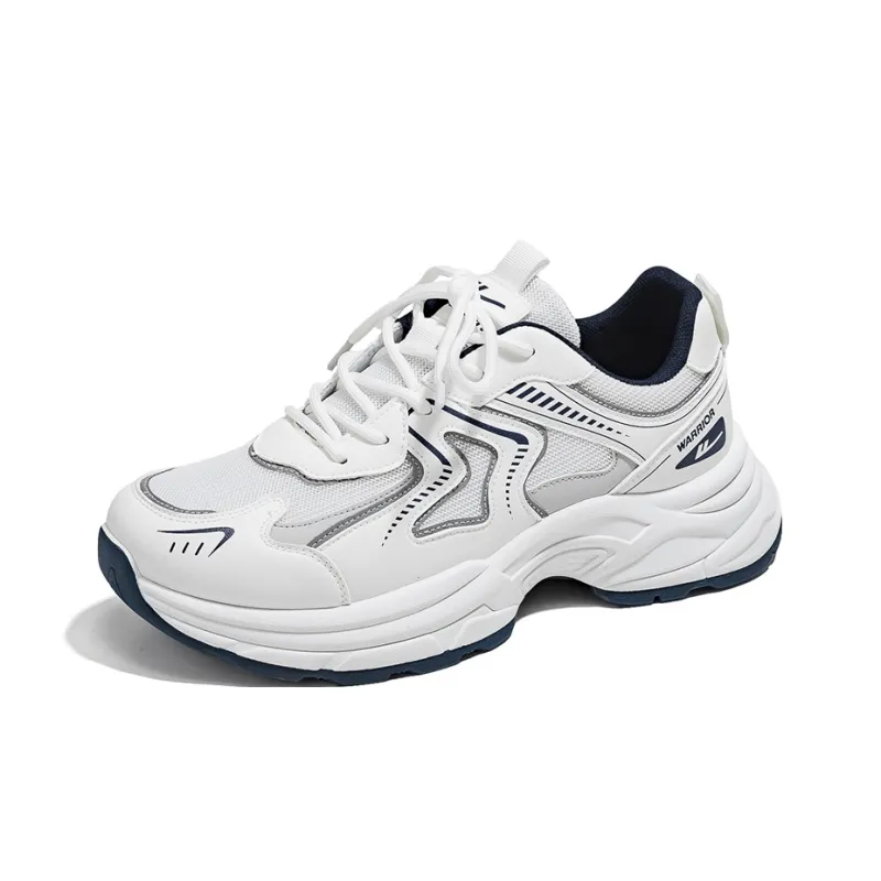 Warrior Low Top Chunky Sneakers Men's White Blue-2