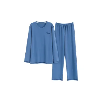 The Story Of The Flower Season Pajama Set Men's Royal Blue