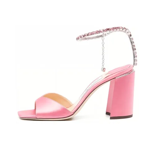 Jimmy Choo Saeda 85mm Crystal-anklet Sandals