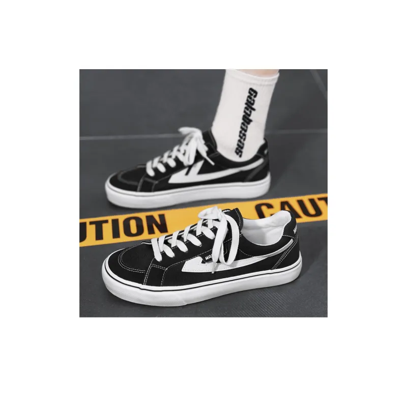 Warrior Slip Resistant, Abrasion Resistant, Lightweight Low Top Canvas Shoes Unisex Black White-9