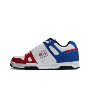 DC Shoes Low Top Skateboard Shoes Men's White/Red/Blue