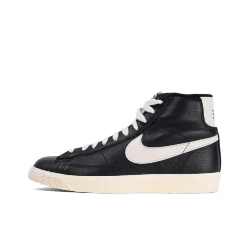 Nike Blazer Mid Skateboard Shoes Women's Mid-Top Black/White