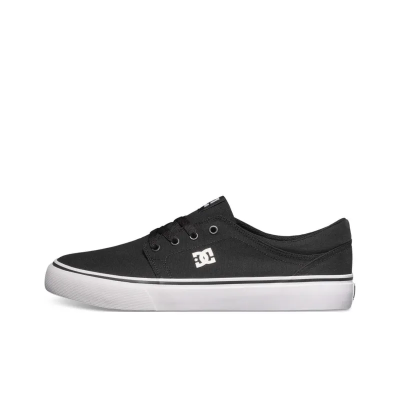 DC Shoes Low Top Canvas Shoes Men's Black White-0