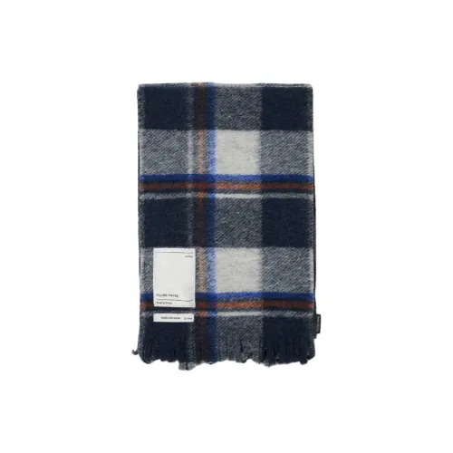 Filling Pieces Wool Flannel Knit Scarves Women's Blue