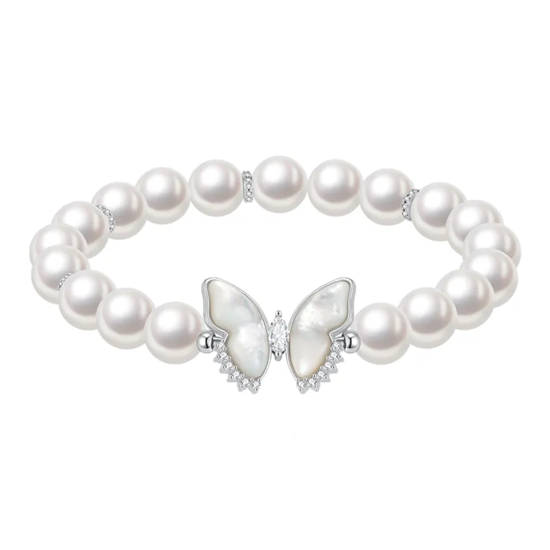 ZEGL White Shell Bracelets Women's-0