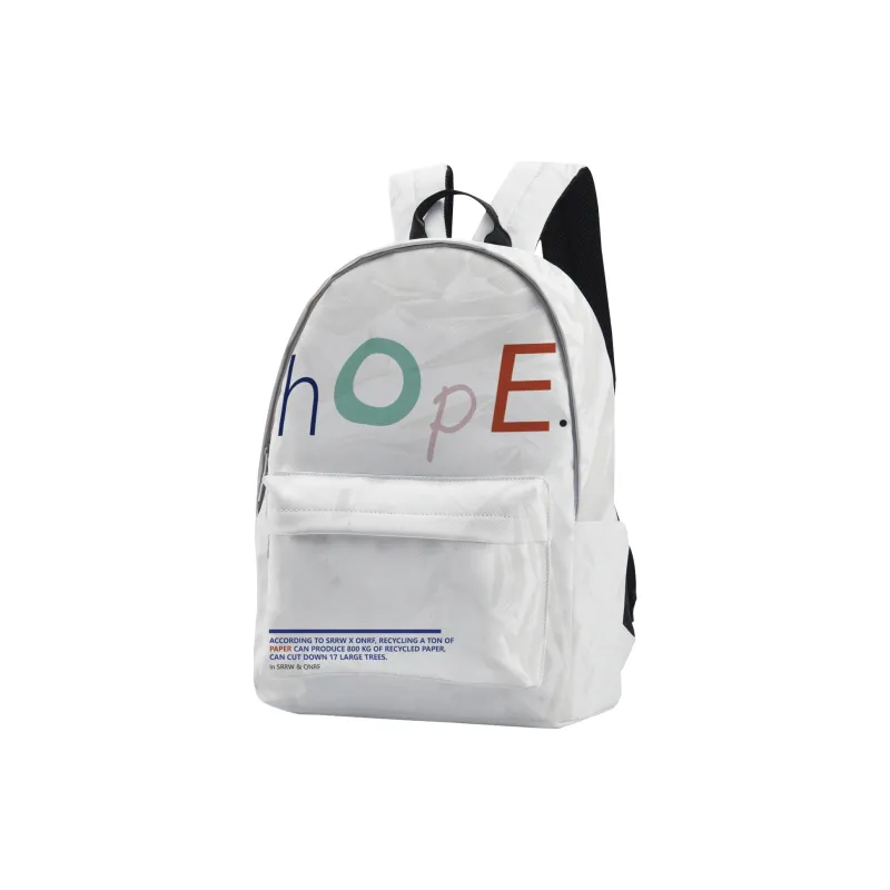 SRRW PU Students Backpack Regular Unisex Ecru-8