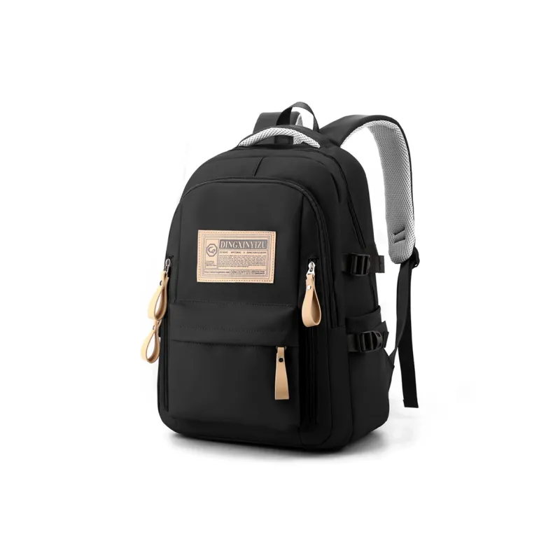BAODIDAISHU PU Backpack Laptop Bag Backpack Regular Men's Gray/White/Black-9