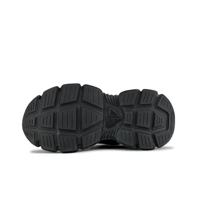 LuzaoT SUPER DRAG Anti Slip Wear Resistant Low Top Chunky Sneakers Unisex Black Gray Matte-5