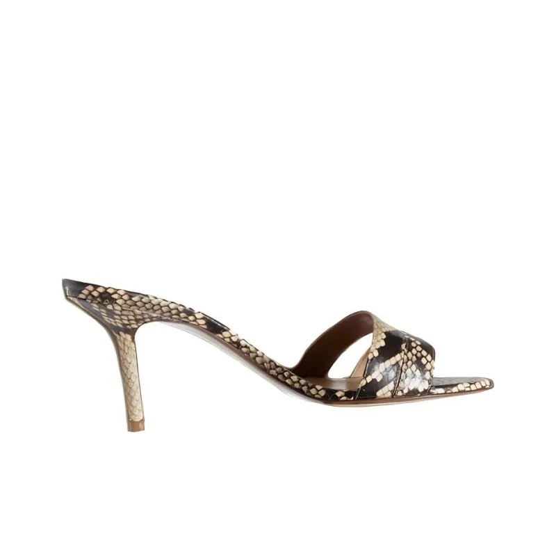 FRANCESCO RUSSO Slide Slippers 7.5cm Women's Tan-1
