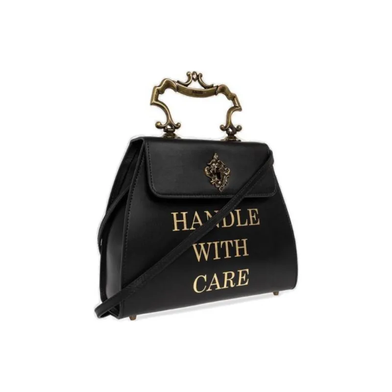 MOSCHINO Slogan Printed Top Handle Bag-1