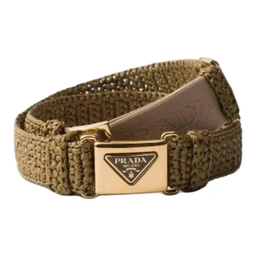PRADA Enamel Logo Clasp Fastened Belt