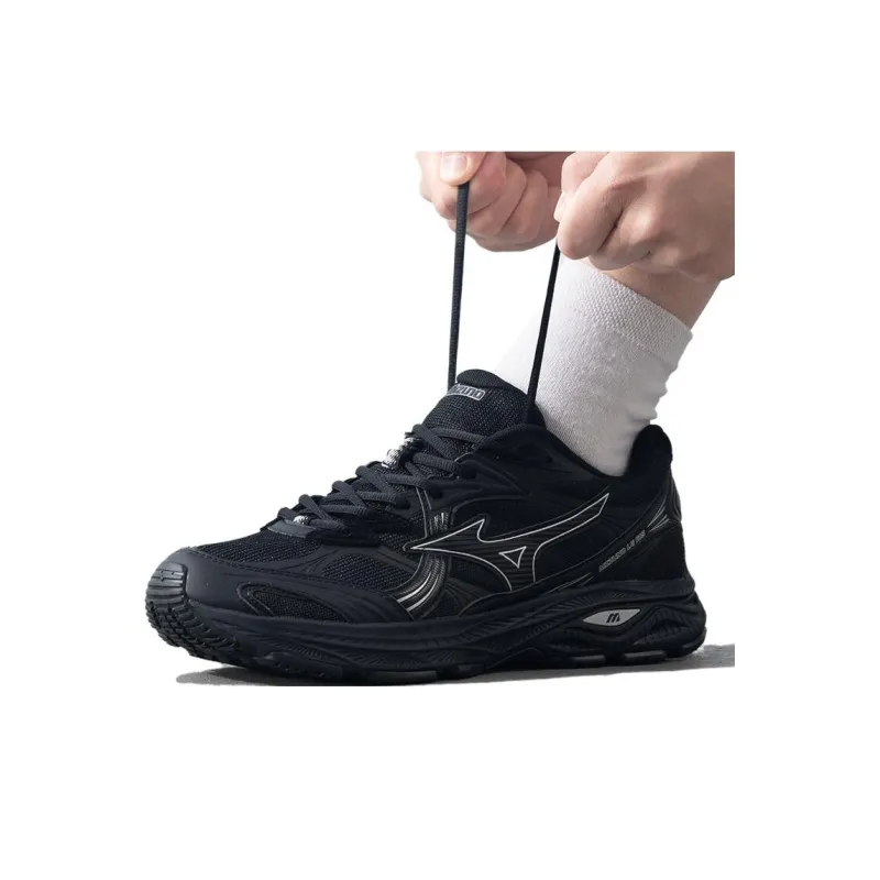 Mizuno LG 10S Cushioned Anti Slip Wear Resistant Breathable Lightweight Low Top Running Shoes Unisex Black-3
