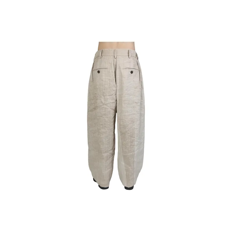 ZIGGYCHEN Stripe Pattern Wide leg Trousers-1