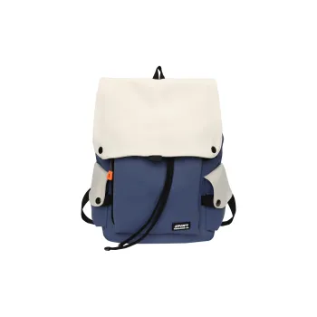 LETOO Nylon Fabric Backpack Regular Unisex Blue White/Black White/Black/Green White