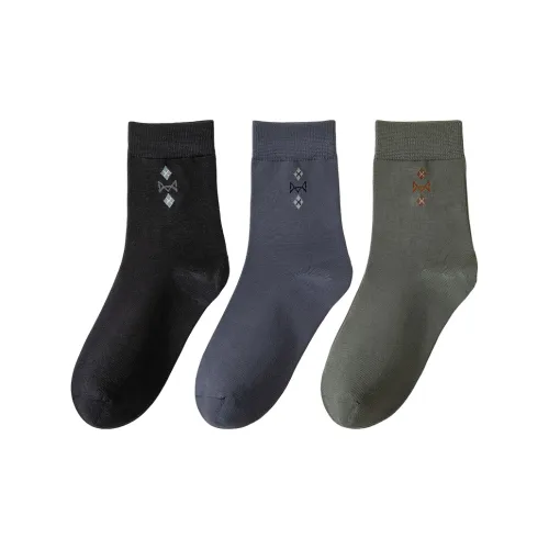 MIIOW Mid-Calf Socks Men's 3 Pack