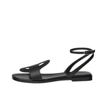 HERMES Julie Strap Sandals Women's Black