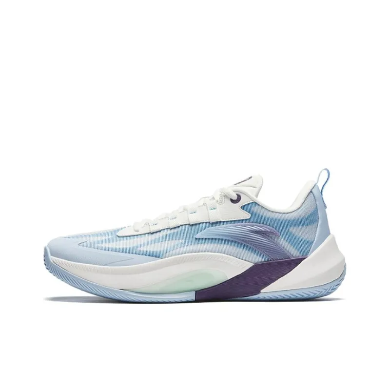 Anta Instantaneous 1 Cushioning Wear-Resistant Low-Top Basketball Shoes Men's White Blue-0