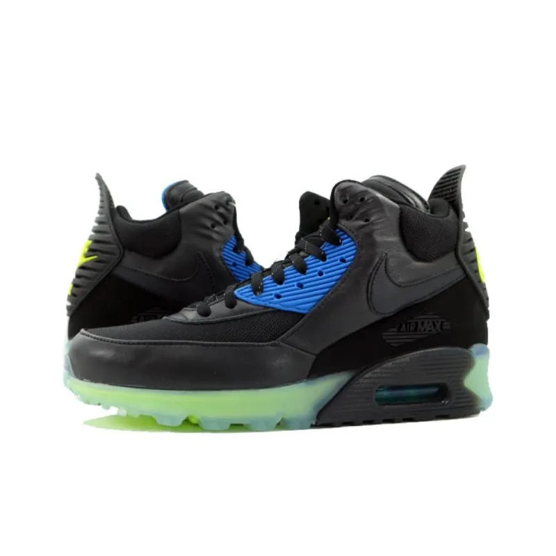Nike Air Max 90 Slip Resistant High Top Outdoor Shoes Men's Black-2