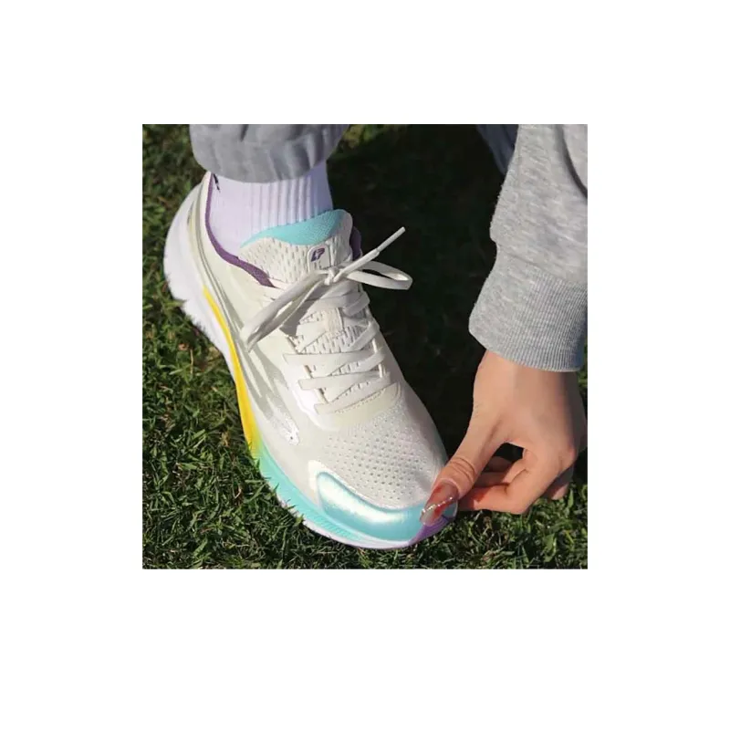 LPMX Running Shoes Unisex Low Top Ecru/Iridescent/Purple-5