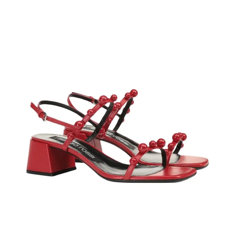 SERGIO ROSSI Chupetas Strap Sandals 4.5cm Women's Red-2