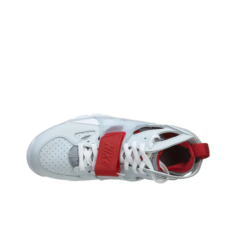 Nike Air Trainer Huarache Comfortable And Durable Slip-Resistant Mid-Top Vintage Basketball Shoes Men's Gray White-3