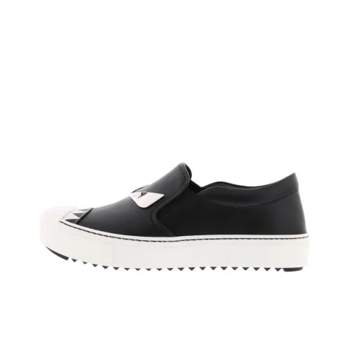FENDI Bag Bugs Low Top Skateboard Shoes Women's Black