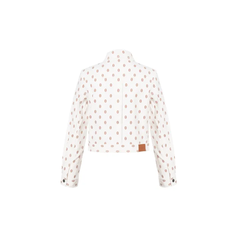 HERMES Denim Jacket Women's White-1