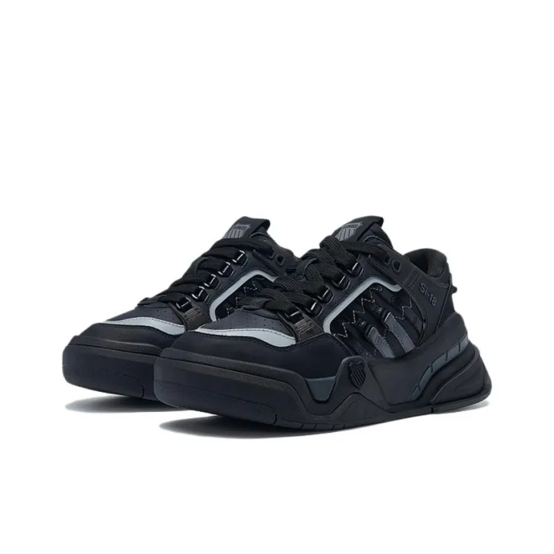 KSWISS Shock Absorbers With Slip Resistant And Abrasion Resistant Properties Low Top Casual Shoes Unisex Black Gray-5