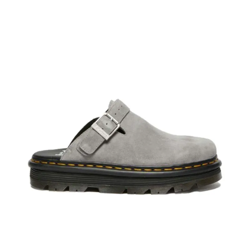 Dr. Martens Zebzag Suede Slingback Platform Mule Grey-1