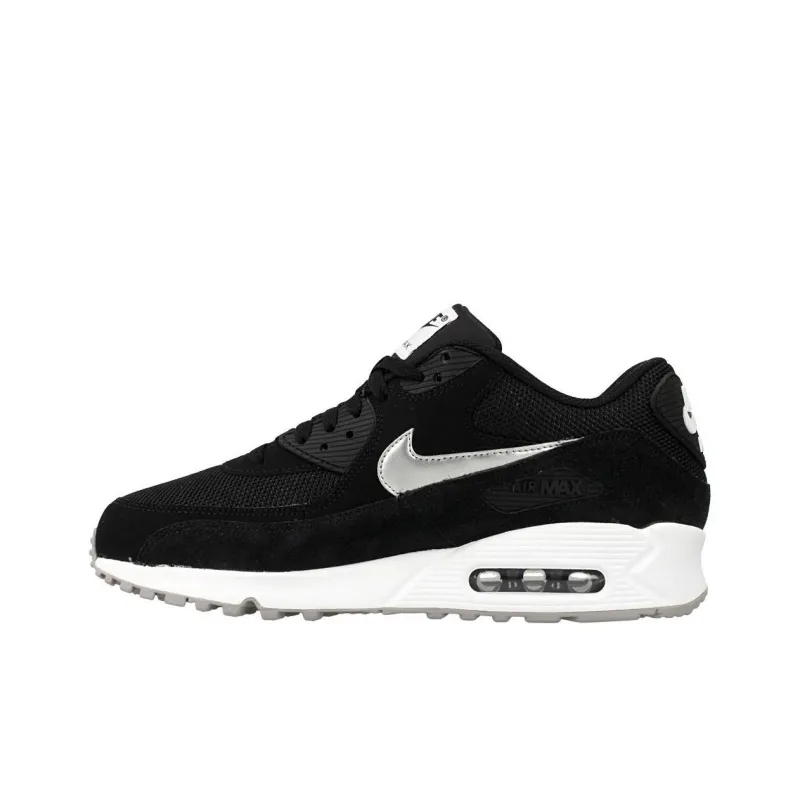 Nike Air Max 90 Anti Slip Wear Resistant Low Top Casual Running Shoes Men's Black-0