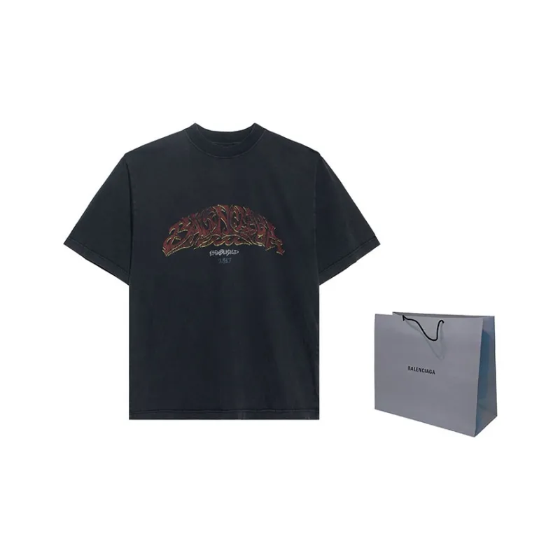 Balenciaga Men's Offshore Oversized T-Shirt Gray-2
