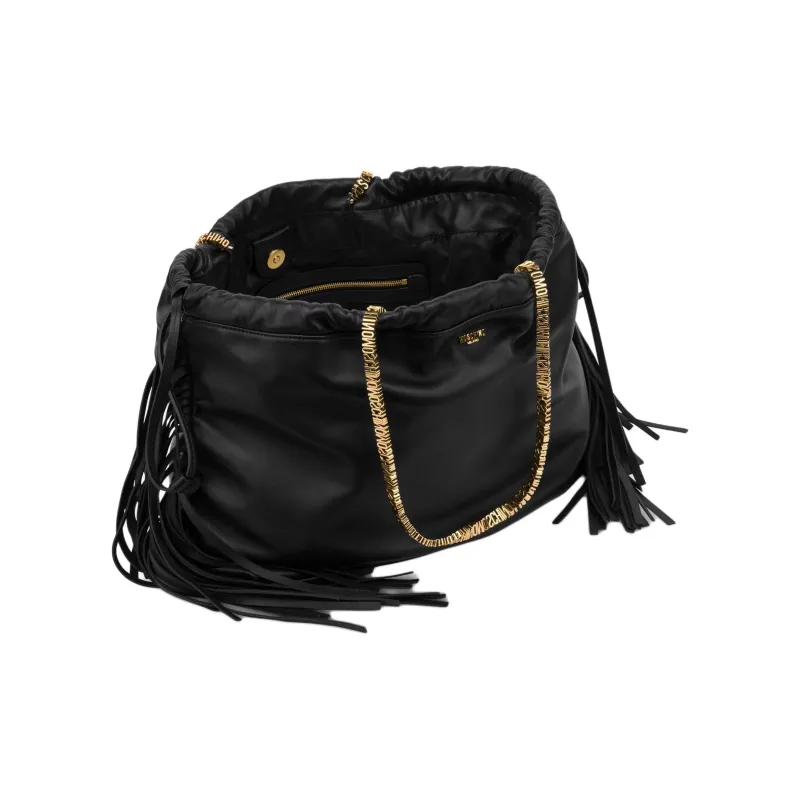 MOSCHINO Fringed Detail Shopper Bag-2