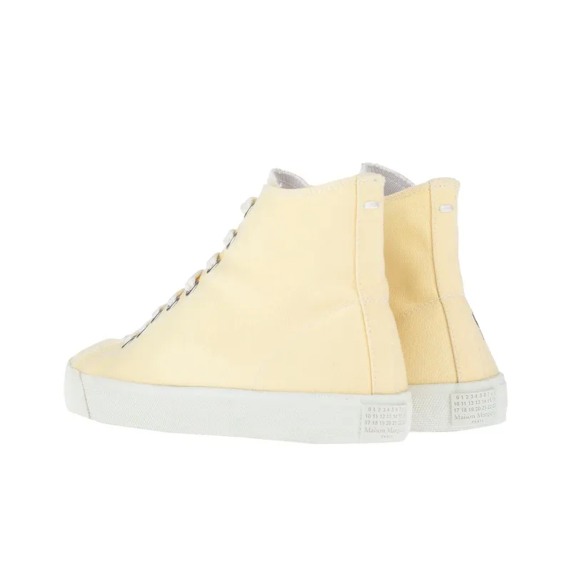 Maison Margiela Tabi High Top Canvas Shoes Men's Light Yellow-2