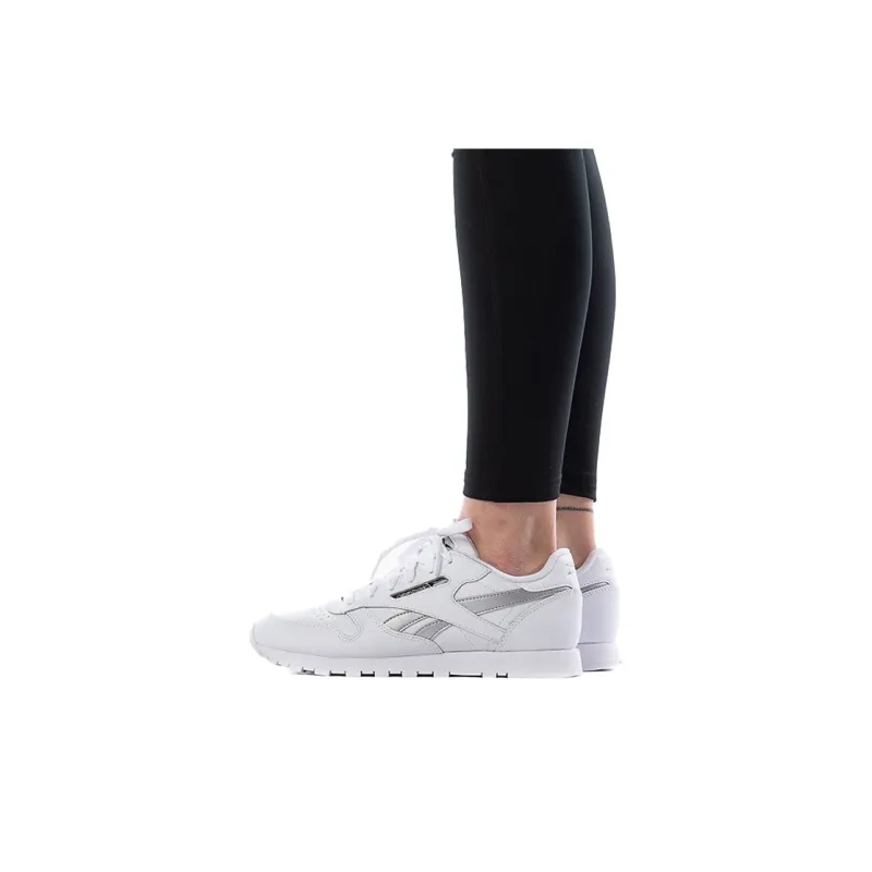 Reebok Classic Leather 'White Silver Metallic' Women's-6