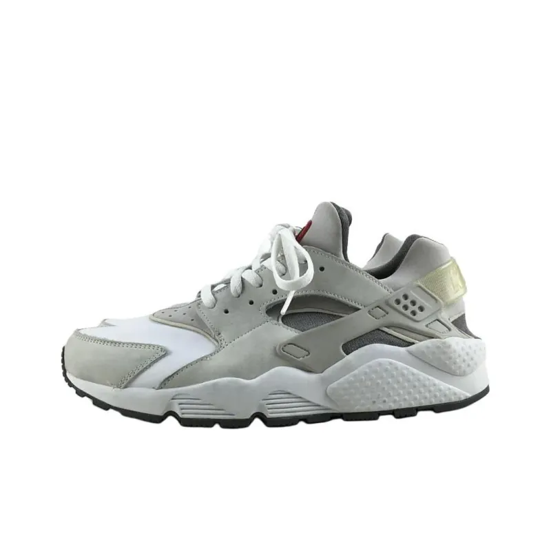 Nike Air Huarache Anti-Slip Wear-Resistant Low-Top Casual Shoes Unisex Gray White-0