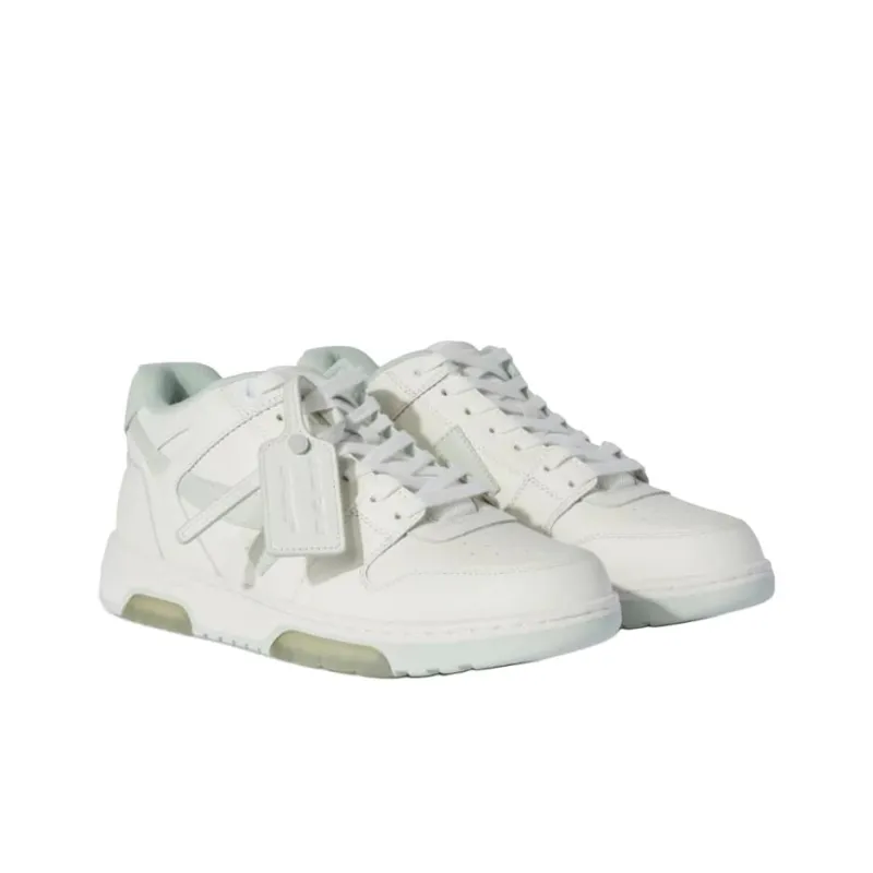 OFF WHITE Out Of Office Ooo Low Tops White Green Mint-2