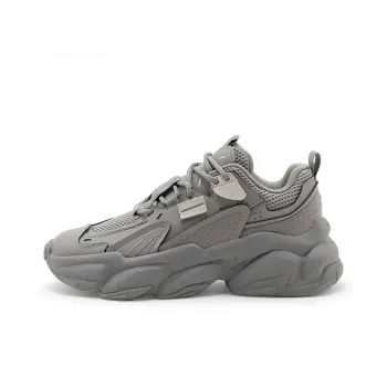 STARTER Rock Formation Series Wear Resistant Breathable Height Increasing Low Top Chunky Sneakers Unisex Gray