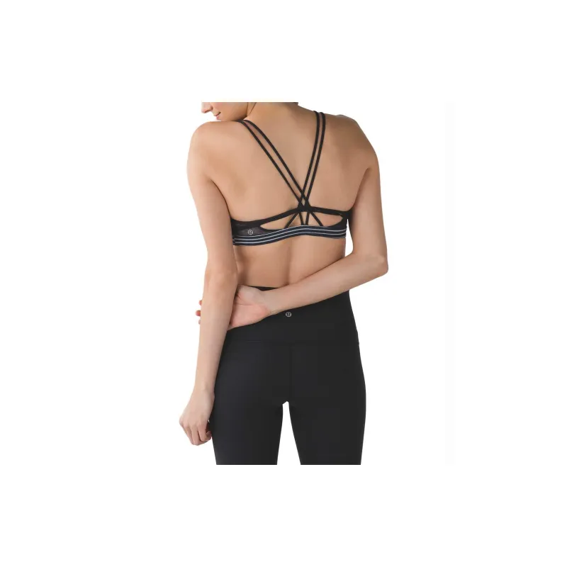 Lululemon Make A Move Sports Underwear Women's Black Stripes-1
