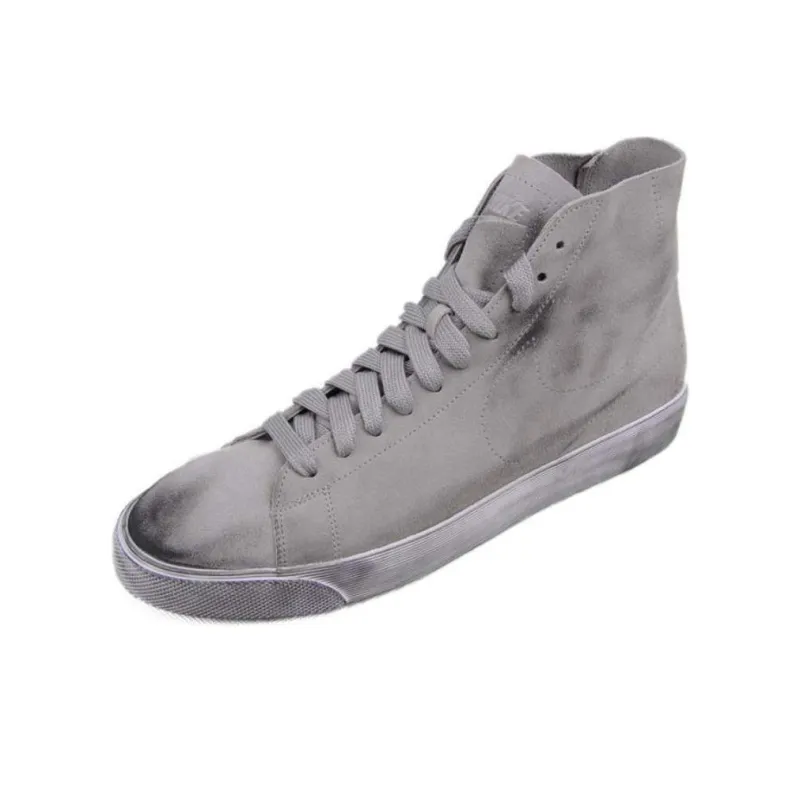 Nike Blazer Mid Anti-Slip Wear-Resistant High-Top Skateboard Shoes Men's Gray-2